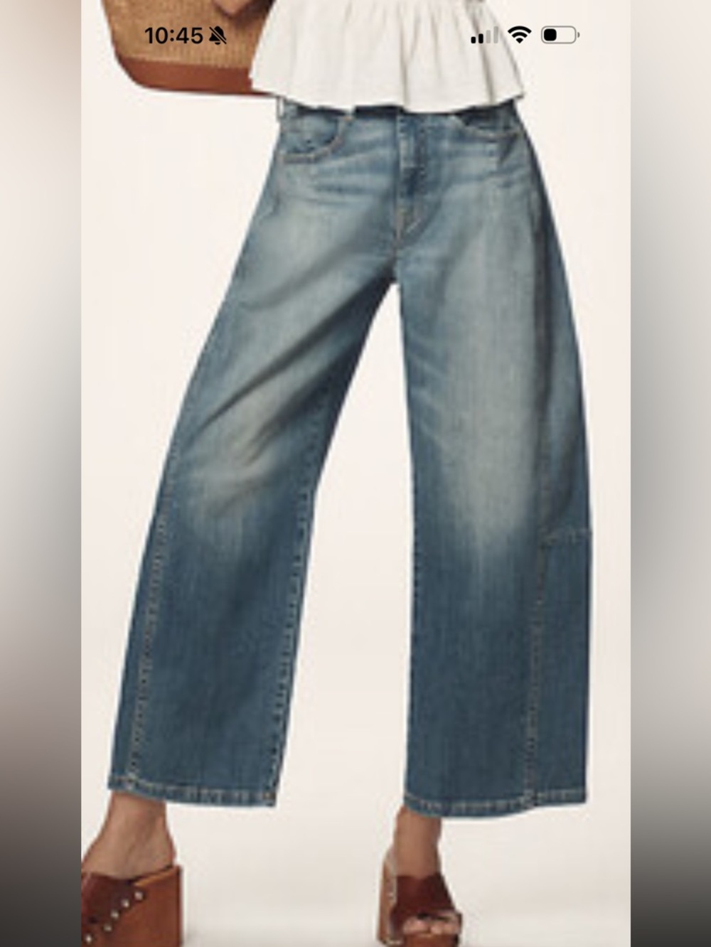 Anthropologie Light Blue Denim Barrel Jeans size 30p